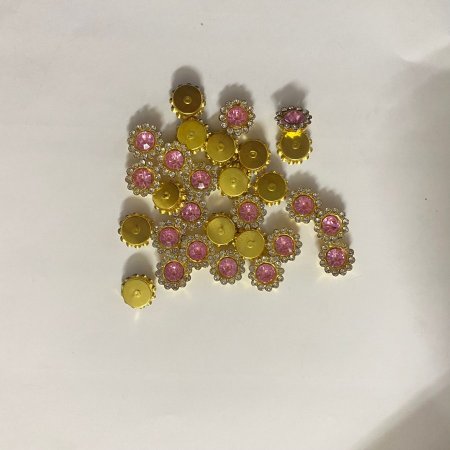 50 كرستالة مدور لون زهري